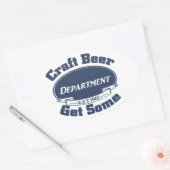 CRAFT BEER Department Krijg wat Ovale Sticker (Envelop)