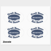 CRAFT BEER Department Krijg wat Ovale Sticker (Vel)