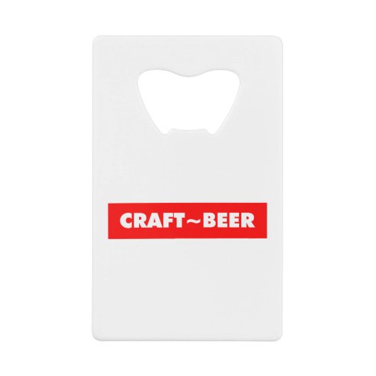 CRAFT~BEER KREDIETKAART FLESSENOPENER (Voorkant)