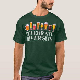 Craft Beer Lovers Gift Celebrate Diversity Distre T-shirt
