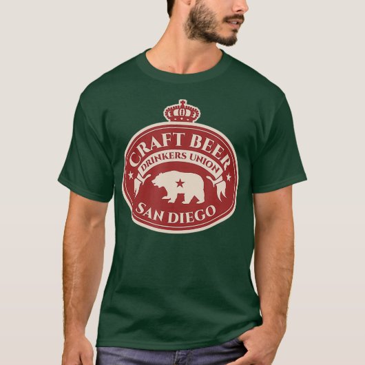 Craft Beer Lovers San Diego California T-shirt (Voorkant)
