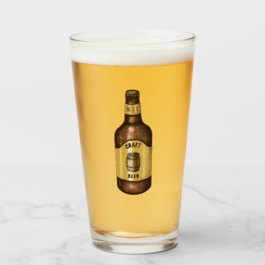 Craft Beer Pub Pint Glas (Voorkant gevuld)