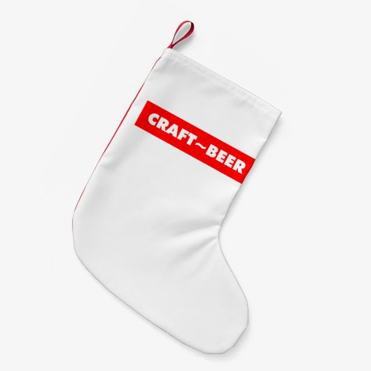 Craft Beer Red op White Kleine Kerstsok (Voorkant (Hangend))