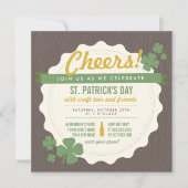 Craft Beer St. Patrick's Day Invite Kaart (Voorkant)