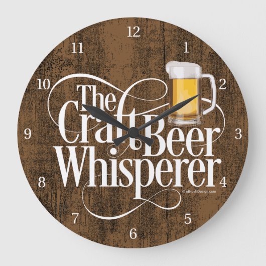 Craft Beer Whisperer Large Clock Grote Klok (Voorkant)