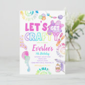 Craft Birthday Party Invitation | Craft Party Kaart (Staand voorkant)
