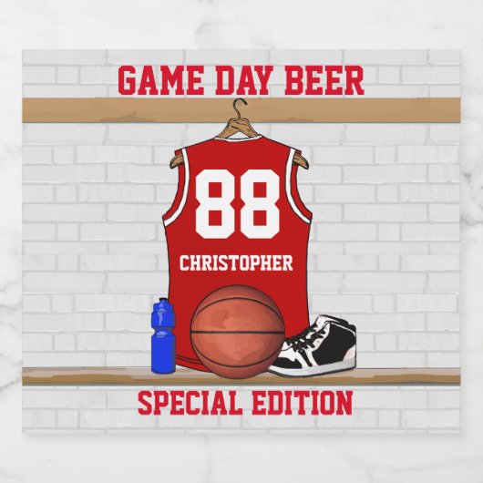 Craft brouwen basketbal bier flesetiketten bier etiket (Enkel label)