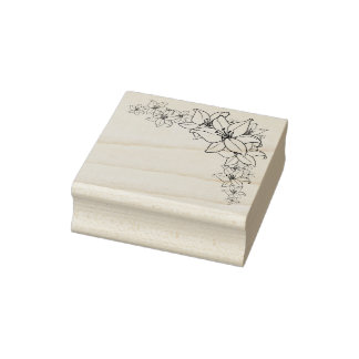 Craft deco lelie hoek rubberstempel