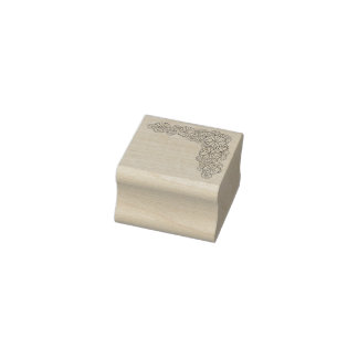 Craft deco madeliefje bloemenhoek rubberstempel