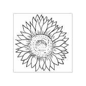 Craft deco zonnebloem 	rubberstempel (Afrduk)