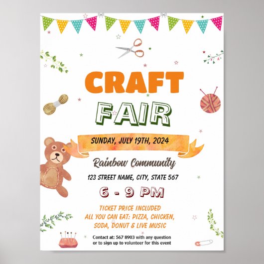 Craft Fair evenement sjabloon Poster (Voorkant)