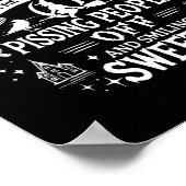 Craft Funny Witch Witchy Spooky Seizoen Gelukkig H Poster (Hoek)