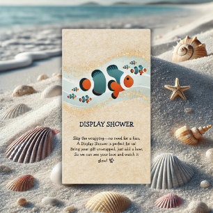 Craft Glitter Clown Fish Nemo Baby shower Informatiekaartje