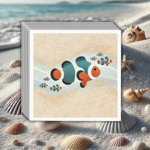 Craft Glitter Clown Fish Nemo Baby shower Servet