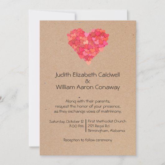 Craft Hearts Weddenschap Kaart (Voorkant)