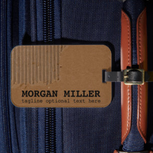 Craft karton gescheurd papier bagagelabel