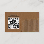 Craft karton gescheurd papier visitekaartje (Achterkant)