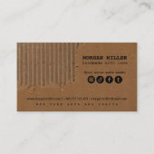 Craft karton gescheurd papier visitekaartje (Voorkant)