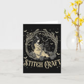 Craft M Witch Halloween Cat Witch Girls Trip Kaart (Gele Bloem)