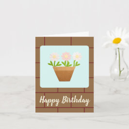 Craft Punch Daisies and House Bricks Birthday Card Kaart