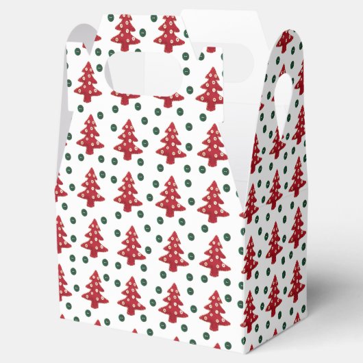 Craft Red kerstbomen Button Baubles Bedankdoosjes (Geopend)