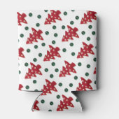 Craft Red kerstbomen Button Baubles Blikjeskoeler (Achterkant)