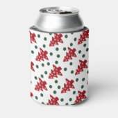 Craft Red kerstbomen Button Baubles Blikjeskoeler (Blikje Achterkant)