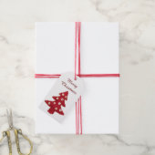Craft Red kerstboom met Button Baubles Cadeaulabel (Met Touw)