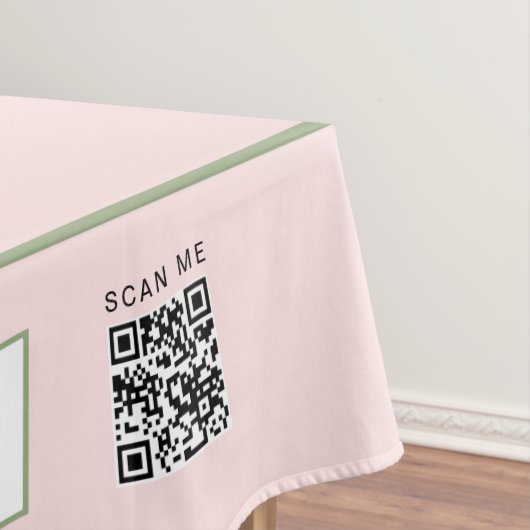 Craft Show Blush Sage 60 x 84 QR Code Tafelkleed (Voorbeeld)