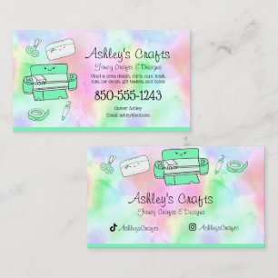 Craft Vinyl Rainbow Silhouette Cricut Waterverf Visitekaartje