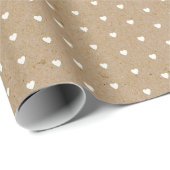Craft White Heart Valentijnsdag Wrapping Paper Cadeaupapier (Rol Hoek)