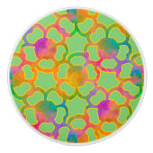 Crafted Floral Chainmail in Green Keramische Knop (Voorkant)