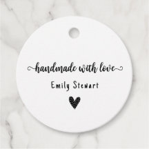 Crafter bedankt Kledinglabel voor handgemaakt item