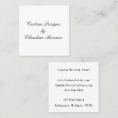 Crafter carré, bijoux, produit, cartes de visite (Devant / Derrière)