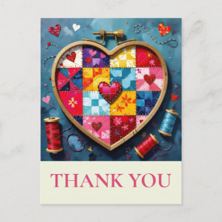 Crafter Quilting Sewing Thank you Briefkaart