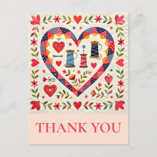 Crafter Quilting Sewing Thank you Briefkaart