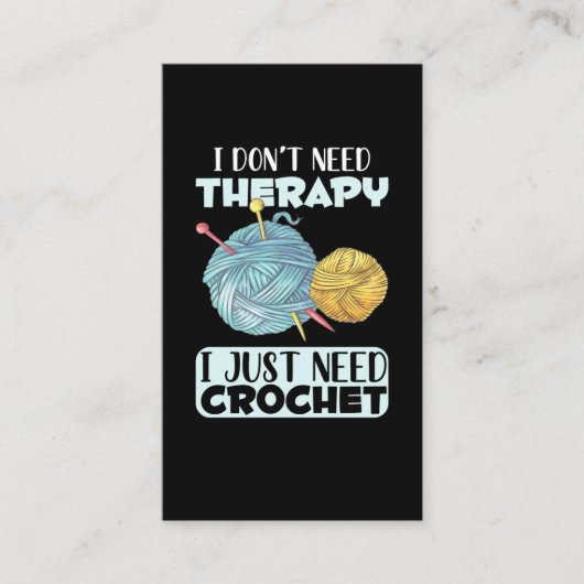 Crafting en Crochet verslaafd aan Yarn Lover Visitekaartje (Voorkant)