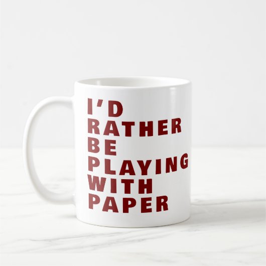 Crafting Lover Mok, Custom Paper Quote 027 Craft Koffiemok (Links)