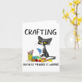 Crafting omdat de moord verkeerd is en kat maakt kaart (Gele Bloem)