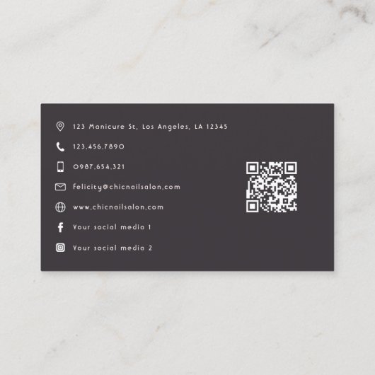 Crafting Queen Stijlvol Branding Ontwerp Visitekaartje (Achterkant)