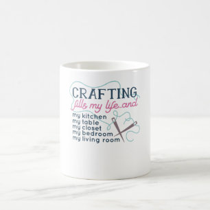 Crafting vult mijn leven en... Typografie Koffiemok