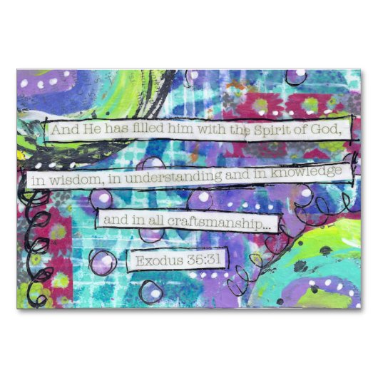 Craftmanschap-Exodus 35:31 Kaart (Voorkant)