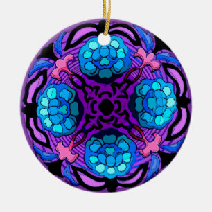 Craftsman Winter Garden (Keramische Fan Pull / Orn Keramisch Ornament