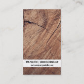 Craftsmen | Hout, goudbladeren Visitekaartje (Achterkant)