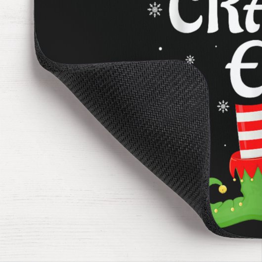 Crafty Elf Kerstfamilie Matching Elf Squad Kerst Muismat (Hoek)