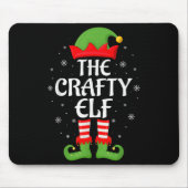 Crafty Elf Kerstfamilie Matching Elf Squad Kerst Muismat (Voorkant)