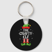 Crafty Elf Kerstfamilie Matching Elf Squad Kerst Sleutelhanger (Voorkant)