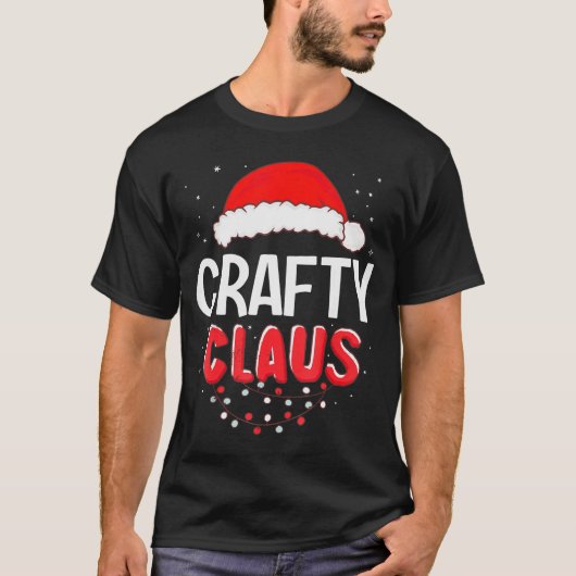 Crafty Santa Claus Christmas Matching Costume T-shirt (Voorkant)