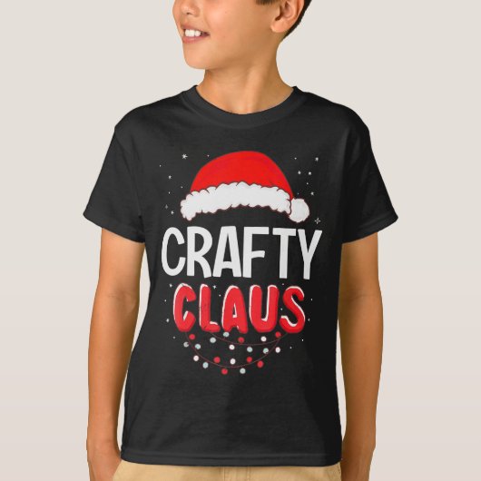 Crafty Santa Claus Christmas Matching Costume T-shirt (Voorkant)