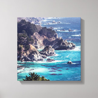 Craggy Coastline van de Zee Canvas Print